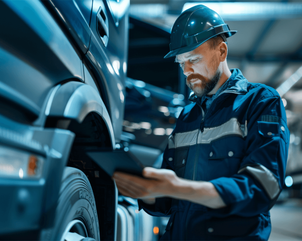 Heavy goods vehicle in London equipped to meet Direct Vision Standard (DVS) safety requirements.